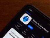 Microsoft Authenticator app seen in App Store on iPhone.